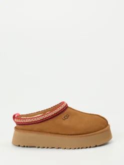 Damen UGG – Hausschuhe aus Veloursleder cognac