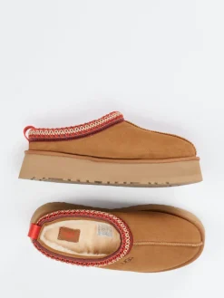 Damen UGG – Hausschuhe aus Veloursleder cognac