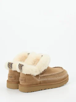 Damen UGG – Hausschuh-Stiefelette aus Veloursleder hell