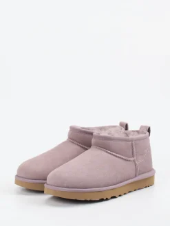 Damen UGG – Lammfell-Boots aus Veloursleder in Alt