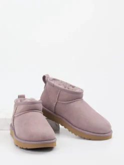 Damen UGG – Lammfell-Boots aus Veloursleder in Alt