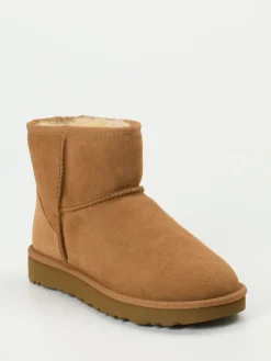 Damen UGG – Lammfell-Boots aus Veloursleder kastanien