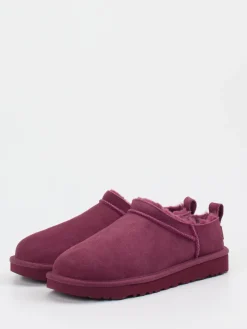 – Lammfell-Hausschuh aus Veloursleder beeren*UGG Sale
