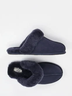 – Lammfell-Pantoffeln aus Veloursleder dunkel*UGG