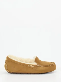 Damen UGG – Mokassin-Hausschuh aus Veloursleder Camel