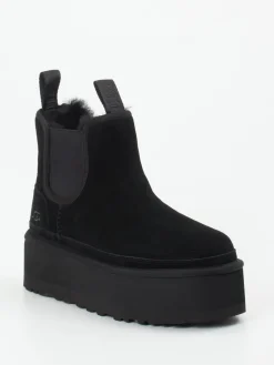 Damen UGG – Plateau-Chelsea Boots aus Veloursleder