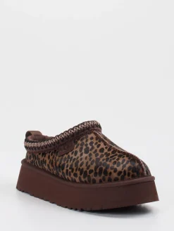 Damen UGG – Plattform-Hausschuh aus Fell mit Leopardmuster