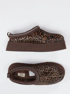 Damen UGG – Plattform-Hausschuh aus Fell mit Leopardmuster
