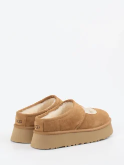 Damen UGG – Plattform-Pantolette aus Veloursleder Karamell