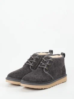 Herren UGG – Schnürboots aus Veloursleder anthrazit