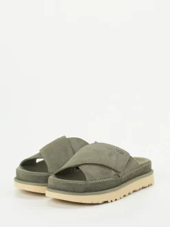 – Slides aus Veloursleder in Oliv*UGG