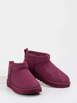 Damen UGG – Stiefeletten aus Veloursleder beeren
