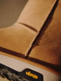 Damen UGG – Winter-Boots aus Veloursleder cognac