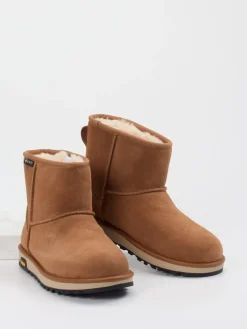 Damen UGG – Winter-Boots aus Veloursleder cognac