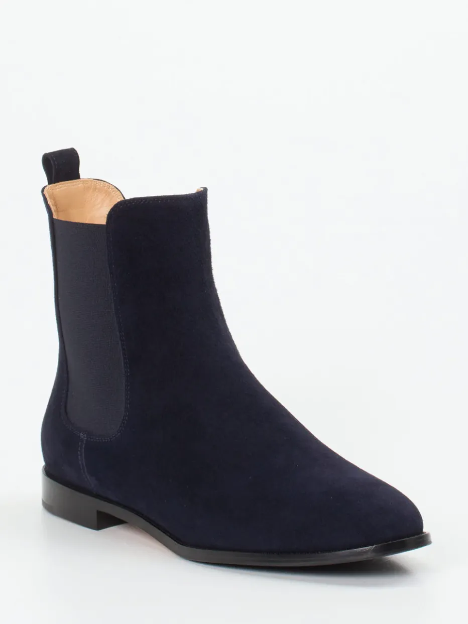 Damen Unützer – Chelsea Boots aus Veloursleder Dunkel
