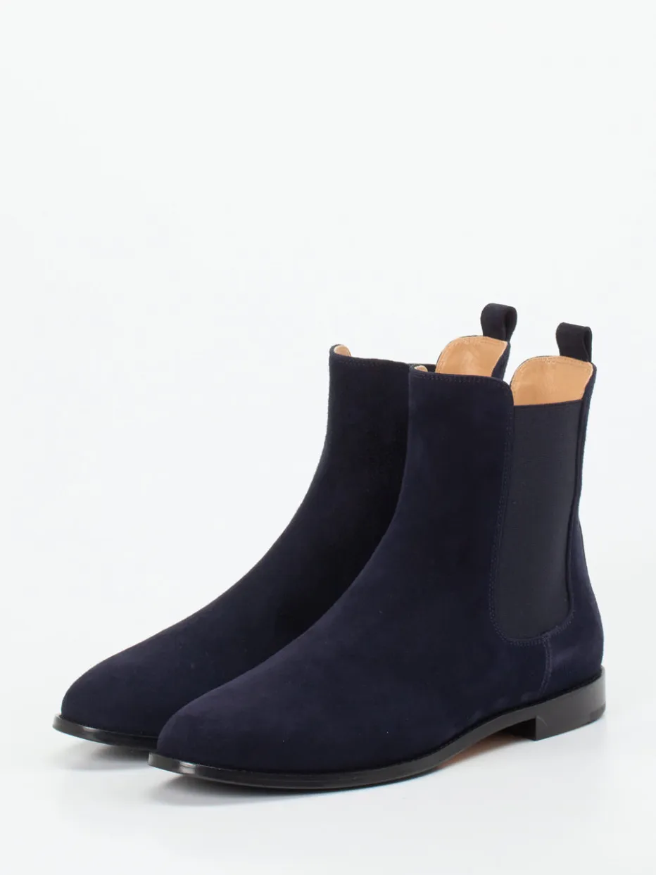 Damen Unützer – Chelsea Boots aus Veloursleder Dunkel