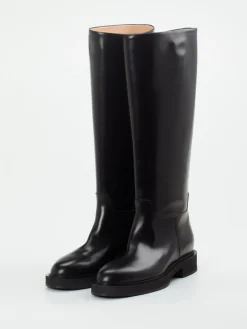 – Kniehohe Stiefel aus Kalbleder*Unützer Outlet