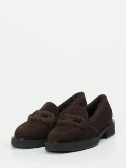 Damen Unützer – Loafer aus Veloursleder Dunkel