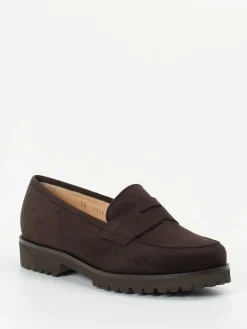 Damen Unützer – Loafer aus Veloursleder dunkel