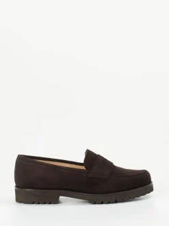 Damen Unützer – Loafer aus Veloursleder dunkel