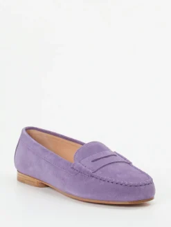 Damen Unützer – Loafer aus Veloursleder in Flieder