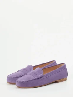 Damen Unützer – Loafer aus Veloursleder in Flieder