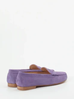 Damen Unützer – Loafer aus Veloursleder in Flieder