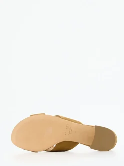 Damen Unützer – Mules aus Veloursleder cognacfarben