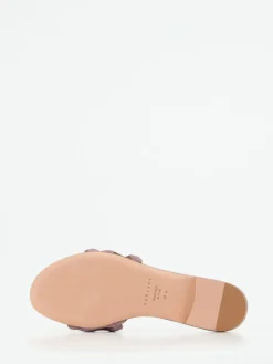 Damen Unützer – Sandale aus Veloursleder in Altrosa