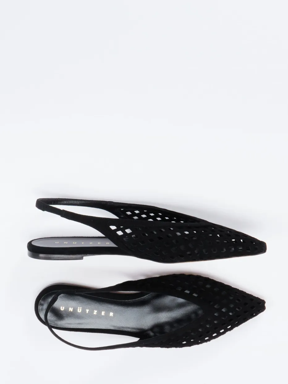 – Slingback-Ballerinas aus Veloursleder*Unützer Hot