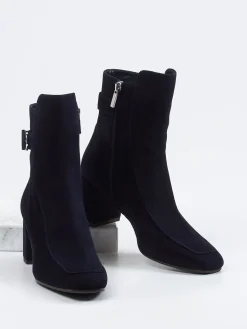 – Stiefelette aus Veloursleder tiefdunkel*Unützer Hot