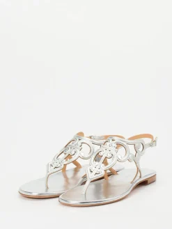 Damen Unützer – Zehentrenner-Sandalen aus Lackleder