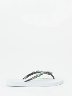 Damen Uzurii – Zehentrenner aus Gummi mit Strassbesatz