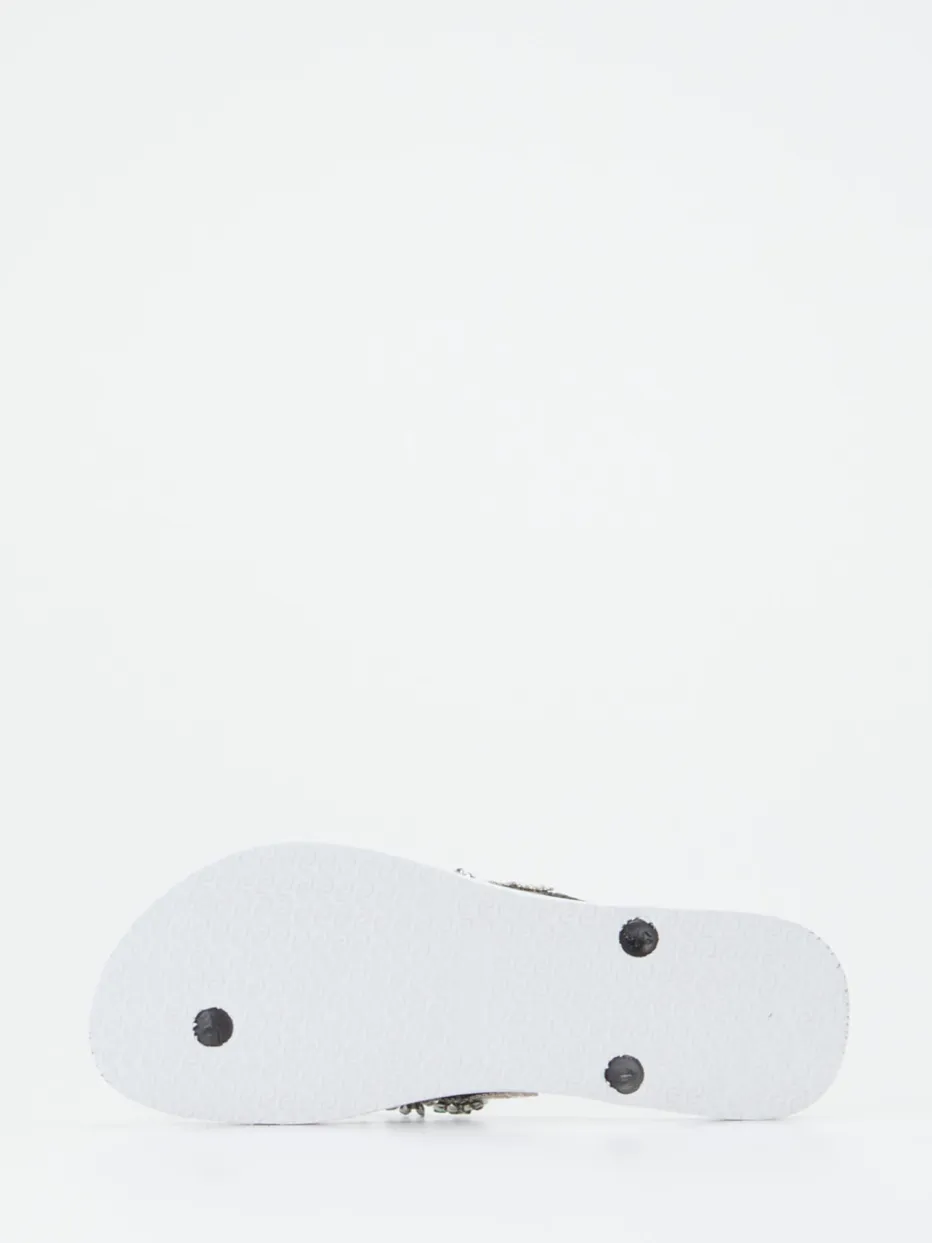 Damen Uzurii – Zehentrenner aus Gummi mit Strassbesatz