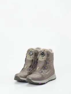 Kinder Vado – Winterboots aus Textil in Taupe Animalprint
