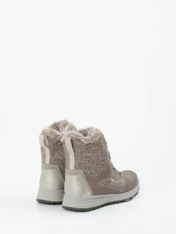 Kinder Vado – Winterboots aus Textil in Taupe Animalprint