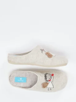 – Damen-Pantoffeln aus Filz*Varomed New