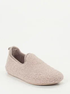 Damen Varomed – Hausschuhe aus Teddyfleece in Altrosa