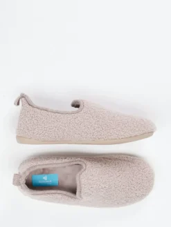 Damen Varomed – Hausschuhe aus Teddyfleece in Altrosa