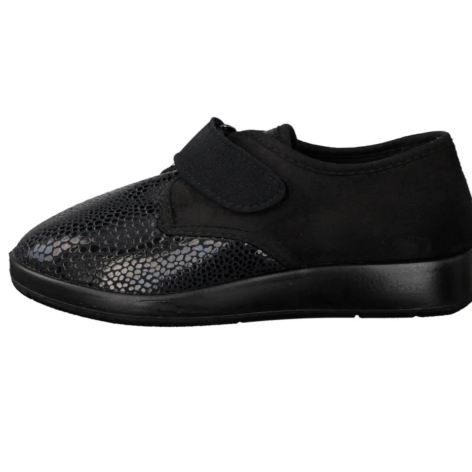 – Klett-Halbschuh aus Textil mit Reptilprägung*Varomed Clearance