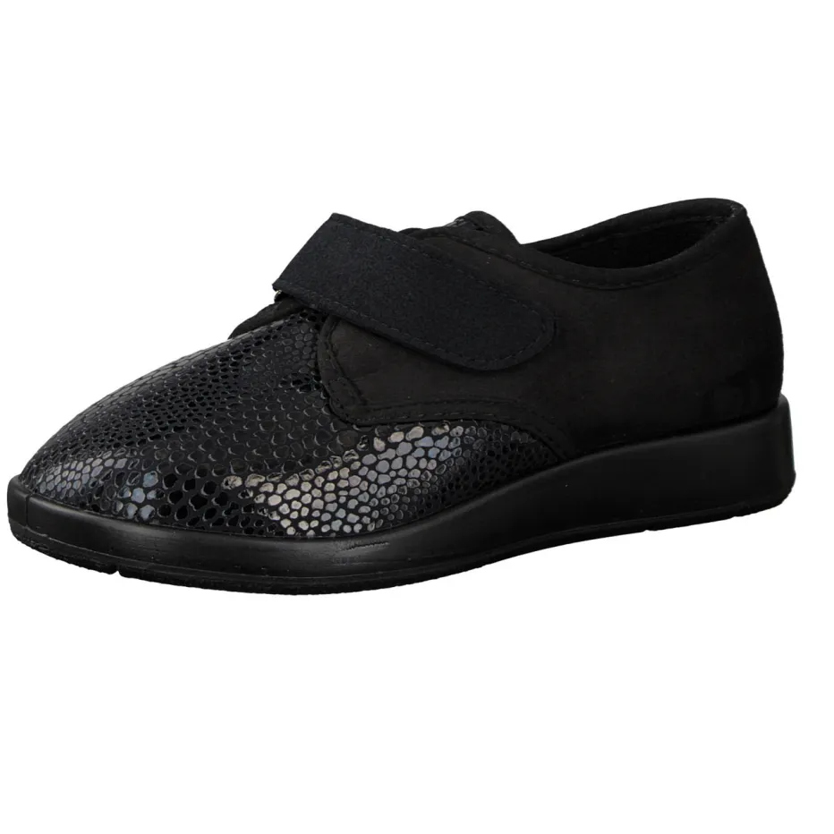 – Klett-Halbschuh aus Textil mit Reptilprägung*Varomed Clearance