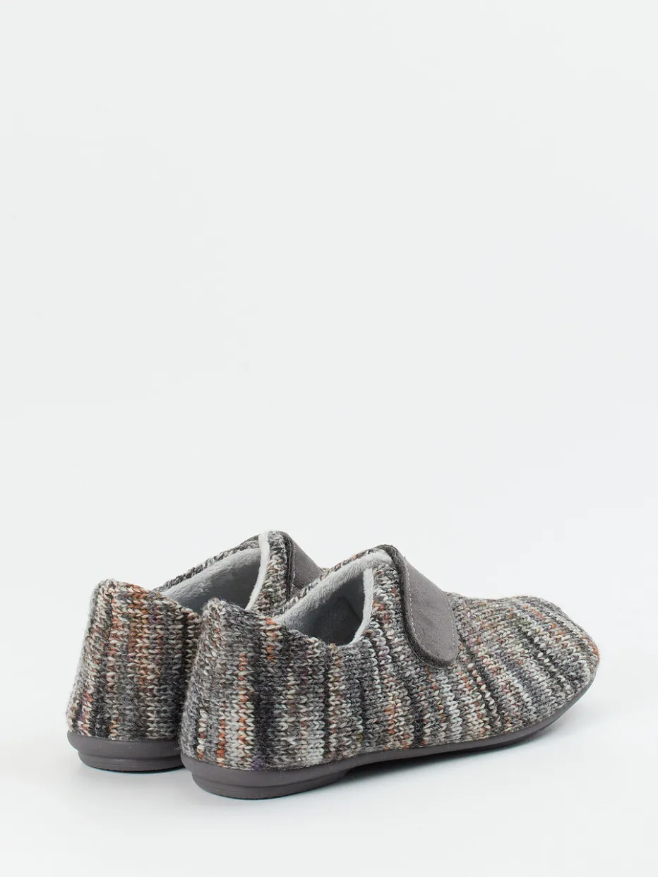 Damen Varomed – Klett-Hausschuh aus Textilstrick -Melange