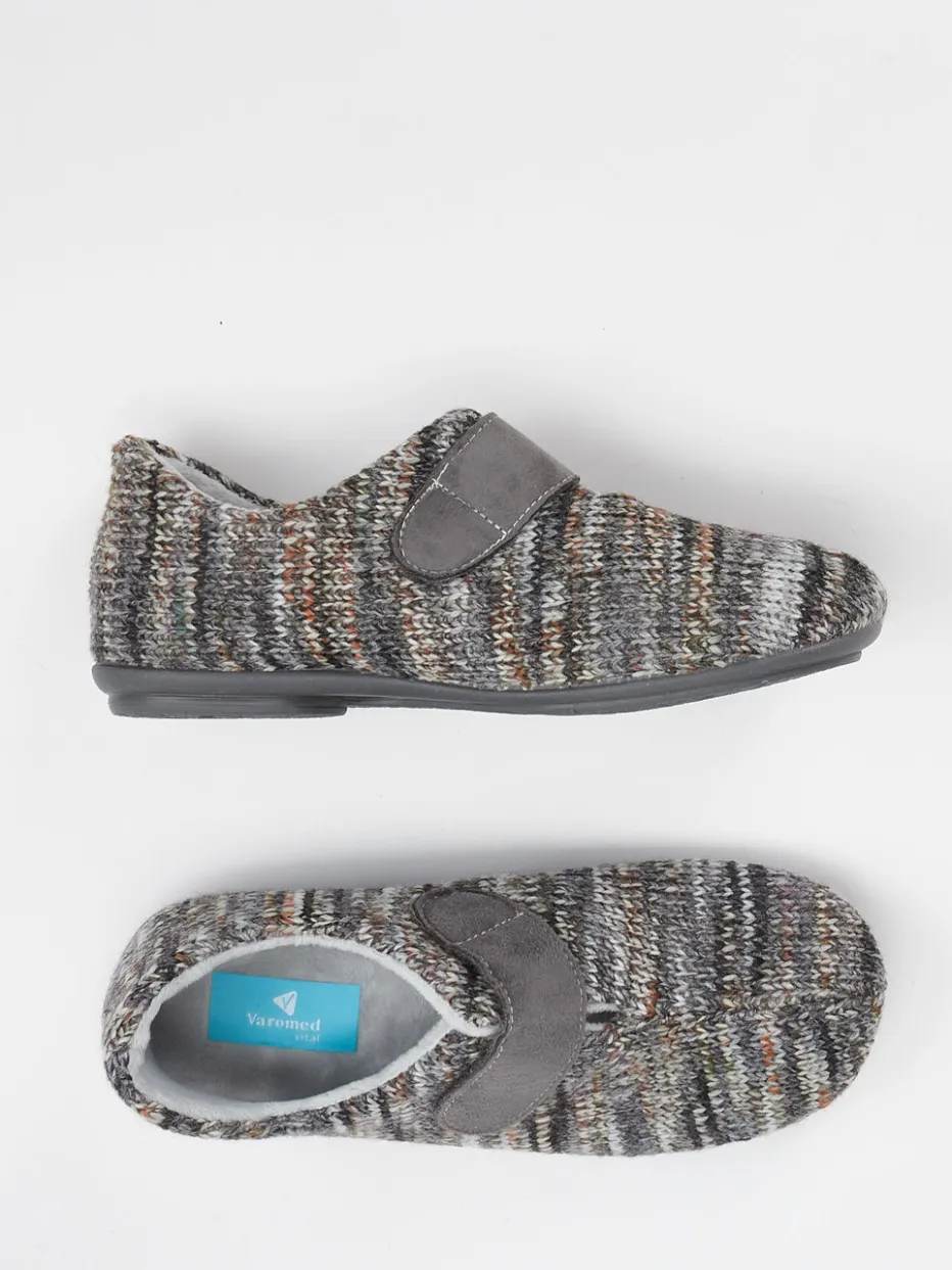 Damen Varomed – Klett-Hausschuh aus Textilstrick -Melange