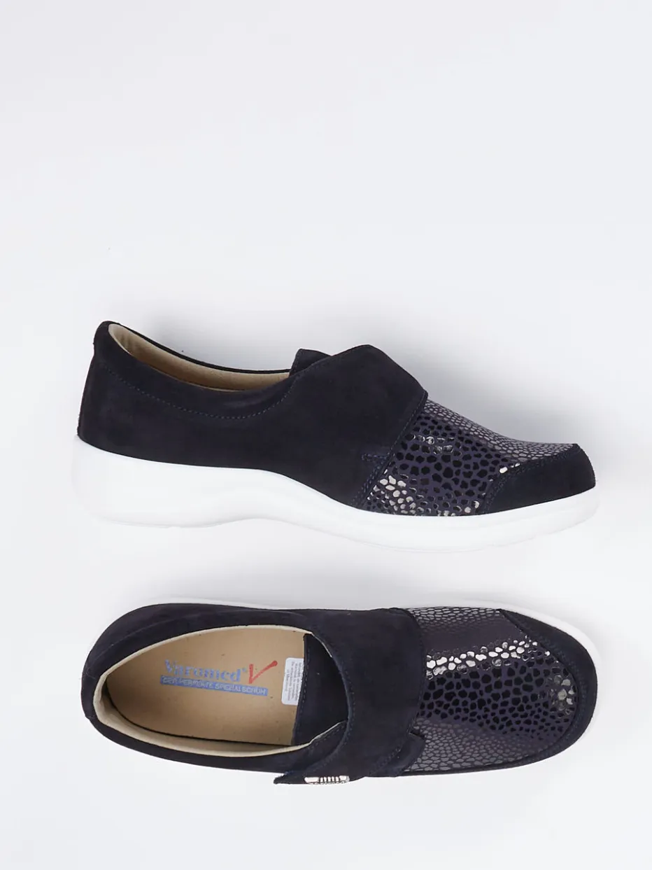 Damen Varomed – Klettschuh aus Veloursleder Dunkel