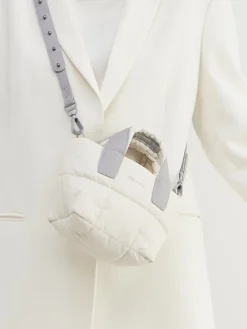 Damen VeeCollective Berlin – Handtasche aus Steppnylon creme