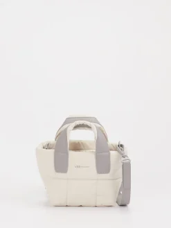 Damen VeeCollective Berlin – Handtasche aus Steppnylon creme