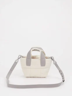 Damen VeeCollective Berlin – Handtasche aus Steppnylon creme
