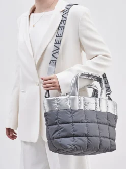 Damen VeeCollective Berlin – Tote Bag aus Nylon silber