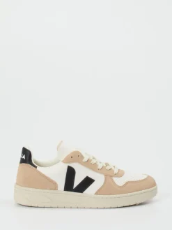 Herren VEJA – Sneaker aus Kalbleder und Veloursleder creme