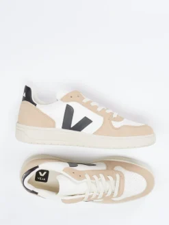 Herren VEJA – Sneaker aus Kalbleder und Veloursleder creme